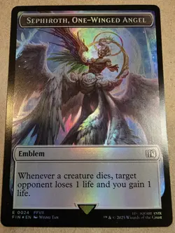 Sephiroth, One-Winged Angel/Robot Warrior Double-Sided Token Foil - FF - MTG - Image 1
