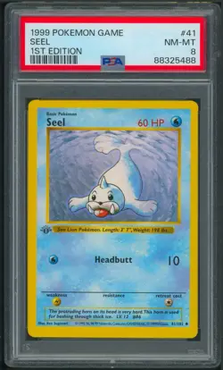 Pokemon 1st Edition Base Set Seel 41/102 PSA 8 - Image 1