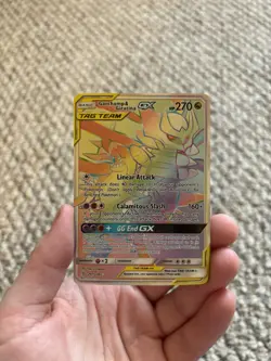 Pokemon Garchomp and Giratina GX Rainbow Rare Card 247/236 Unified Minds - Image 1