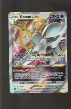 POKEMON ARCEUS VSTAR BRILLIANT STARS 123/172 2022 ULTRA RARE - Image 1