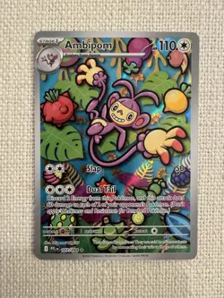 Pokemon Ambipom Illustration Rare 107/094 2025 Phantasmal Flames NM - Image 1