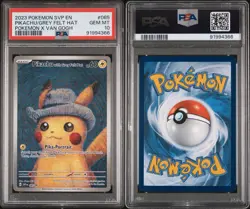 2023 POKEMON SVP EN-SV BLACK STAR PROMO #085 PIKACHU WITH GREY FELT HAT PSA 10 - Image 3