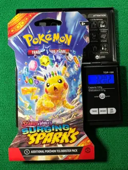 HEAVYU 32.02 Grams! Pokemon Surging Sparks Factory Sealed Booster Pack!! - Image 1