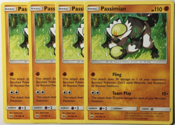 POKEMON 4X PASSIMIAN 73/149 SUN & MOON BASE SET UNCOMMON NEAR MINT-PLAYSET - Image 1