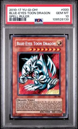 PSA 10 Yu-Gi-Oh! 2010-17 Blue-Eyes Toon Dragon SRL-000 Secret Rare Unlim. [PSA] - Image 1