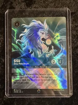 2023 Disney Lorcana TCG - Sisu Divine Water Dragon 214/204 - Enchanted - Foil - Image 2