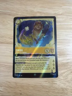 Disney Lorcana-Whispers in the Well-Simba - King in the Making-#20-Foil SR - Image 1