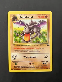 Pokemon TCG Aerodactyl 16/62 Fossil Regular Rare English Card Stage 1 60 HP - Image 1