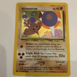 Pokemon Hitmontop 3/75 Neo Discovery Holo Rare Unlimited English Card - Image 1