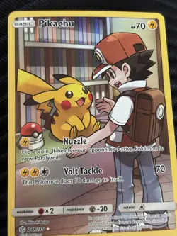 Pokemon Pikachu Secret Rare Holo Card 241/236 Basic 2019 English TCG - Image 2