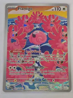 Flamigo 227/193 Illustration Rare Paldea Evolved Holo Pokemon TCG & Bonus Card - Image 2