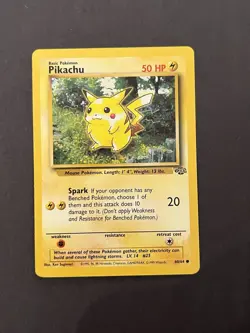 Pokemon TCG Pikachu 60/64 Jungle Regular Common English Card Basic Stage 50 HP - Image 1