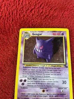 Gengar 5/62 Fossil Holo Wotc Pokemon Card Played 1999 - Image 3