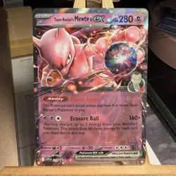 Team Rocket's Mewtwo ex 216 Destined Rivals Black Star Promo Pokemon TCG MINT - Image 1