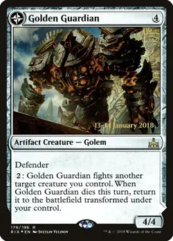 Golden Guardian // Gold-Forge Garrison [Rivals of Ixalan Prerelease Promos] - Image 1