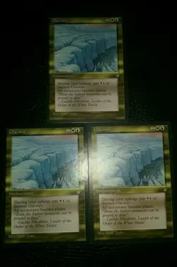 MTG - 3x Glaciers - Ice Age - NM - Image 1