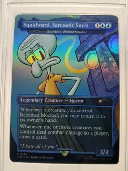 2025 MAGIC THE GATHERING SPONGEBOB SECRET LAIR DROP FOIL PSA 9 MINT SQUIDWARD - Image 2