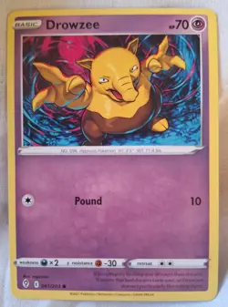 Pokemon Cards: Drowzee 61/203 | Common Regular S&S: Evolving Skies - Pokemon TCG - Image 1
