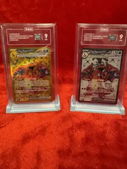 Pokemon TCG Obsidian Flames Charizard Set 215 & 228 TAG 9 - Image 1