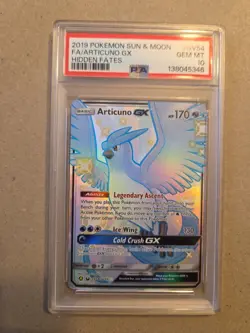 2019 Pokemon ARTICUNO GX SV54/SV94 Hidden Fates Shiny Vault Holo ENG PSA 10 - Image 1