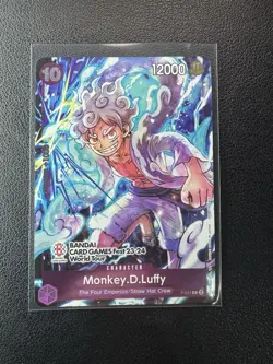 One Piece Card Game - Monkey.D.Luffy BANDAI CARD GAMES Fest 23-24 World Tour EN - Image 3