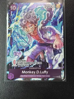 One Piece Card Game - Monkey.D.Luffy BANDAI CARD GAMES Fest 23-24 World Tour EN - Image 5