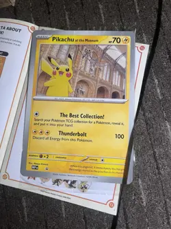 IN HAND - Pokemon x Natural History Museum Pikachu Jumbo Promo Card Brand New - Image 3