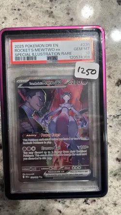 Pokemon Team Rockets Mewtwo EX Sir Destined Rivals Card 231/182 PSA 10 - Image 1
