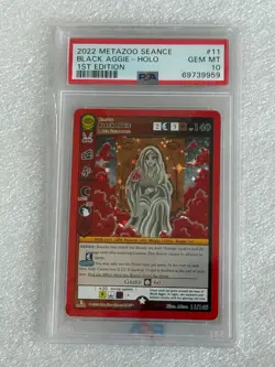 PSA 10 METAZOO BLACK AGGIE SEANCE 1ST ED FH HOLO tcg card - Image 1