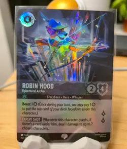 Robin Hood Epic Ephemeral Archer Lorcana Whispers in the Well Epic Card 221/204 - Image 1