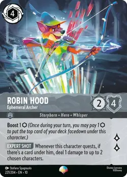 Robin Hood Epic Ephemeral Archer Lorcana Whispers in the Well Epic Card 221/204 - Image 3