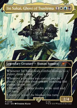 MTG - Jin Sakai, Ghost of Tsushima - Fanart Foil Secret Lair - EDH / Playtest - Image 1