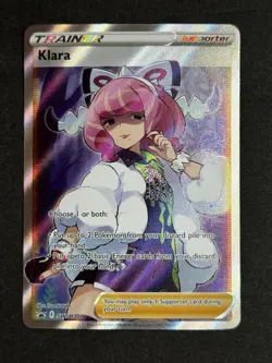 Klara SWSH302 Full Art Trainer Black Star Promo Pokemon TCG LP - Image 1