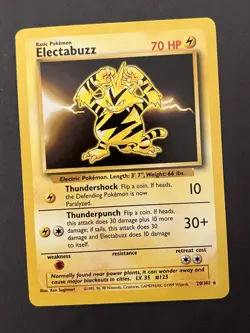 Pokemon TCG Electabuzz 20/102 Base Set Regular Rare English Basic 70 HP - Image 1