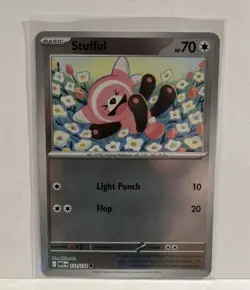 Pokemon TCG Stufful 111/132 Me01: Mega Evolution Reverse Holo NM - Image 1