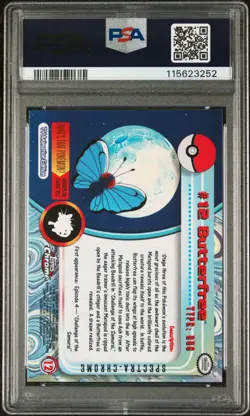 2000 Topps Chrome Pokemon T.V. #12 Butterfree Pokemon T.V.-Spectra PSA 10 - Image 2