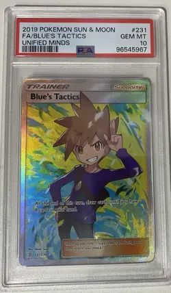 Pokemon Blue's Tactics Full Art 231/236 Unified Minds Psa 10 - Image 1