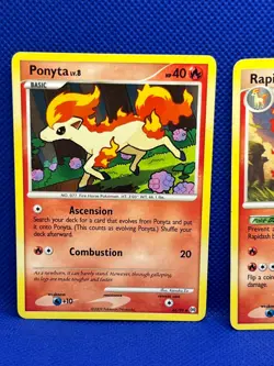 Pokemon Tcg Ponyta 46/99 Rapidash 28/99 & 47/99 Platinum Arceus Non Holo - Image 2