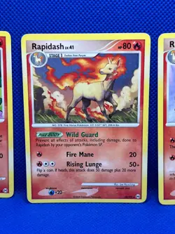 Pokemon Tcg Ponyta 46/99 Rapidash 28/99 & 47/99 Platinum Arceus Non Holo - Image 3