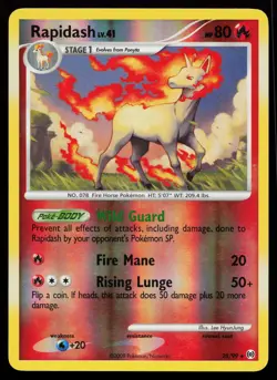 Rapidash (28) 28/99 Rare Arceus Reverse Holo Pokemon Card - Image 1