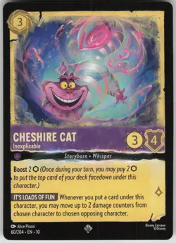 Disney Lorcana TCG Cheshire Cat - Inexplicable Whispers in the Well 60/204 - Image 1