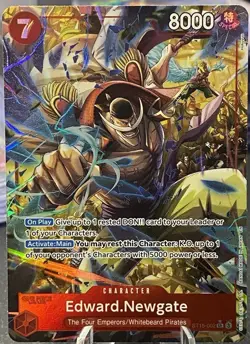 One Piece CCG - Edward Newgate ST15-002 PRB-02 Alternate Art Premium Booster Red - Image 1