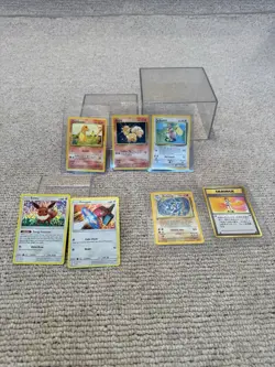 Pokemon Card lot of 7 trainer Japanese Lass, 1st edition halo Machamp, & others - Image 1