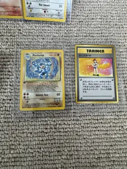 Pokemon Card lot of 7 trainer Japanese Lass, 1st edition halo Machamp, & others - Image 2