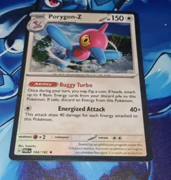 Pokemon TCG Porygon-Z 144/182 Cosmos Holo Paradox Rift Promo Trading Card - Image 1