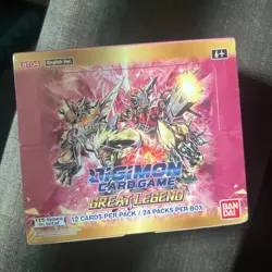 Digimon Great Legend BT04 Sealed Booster Box of 24 Trading Card Game - Image 1