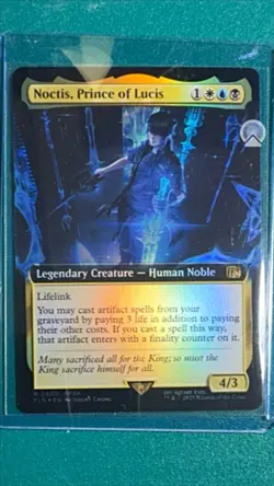MTG Final Fantasy Bordeless FOIL - Noctis, Prince of Lucis FIN#500 - Image 1