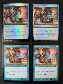MTG- Muddle the Mixture x4 - Ravnica Remastered (Two are FOIL) - Image 1