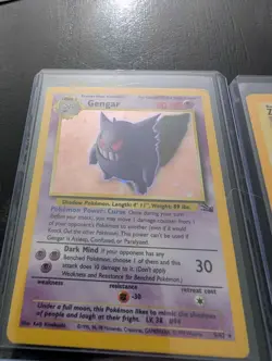 Pokemon Fossil Vintage Lot (1999) - Gengar & Zapdos Holos + Articuno/Moltres - Image 4