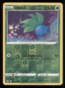 Oddish Crown Zenith #001/159 Common Reverse Holo Pokemon LP - Image 1